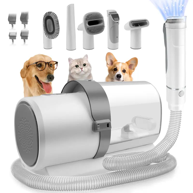 Frusun Dog Grooming Kit, 5 in 1 Pet Grooming Vacuum with 4 Hair Comb, 2.5L Dog Hair Vacuum Groomer, Dog Vacuum Brush for Shedding Grooming or Household Cleaning -Low Noise