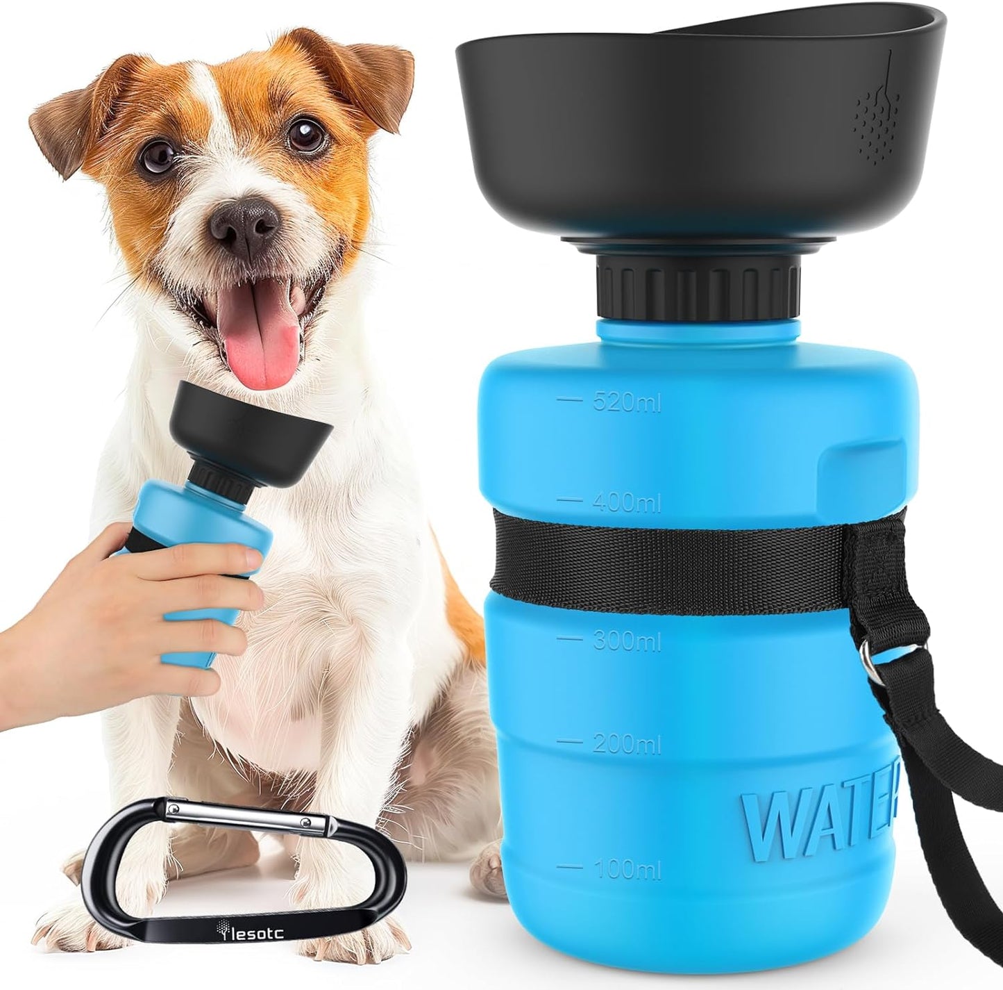 2022 Upgraded Pet Water Bottle for Dogs,Dog Water Bottle Foldable,Leak Proof Dog Travel Water Bottle,Dog Water Dispenser,Lightweight & Convenient for Outdoor Walking,Hiking,Travel,Bpa Free