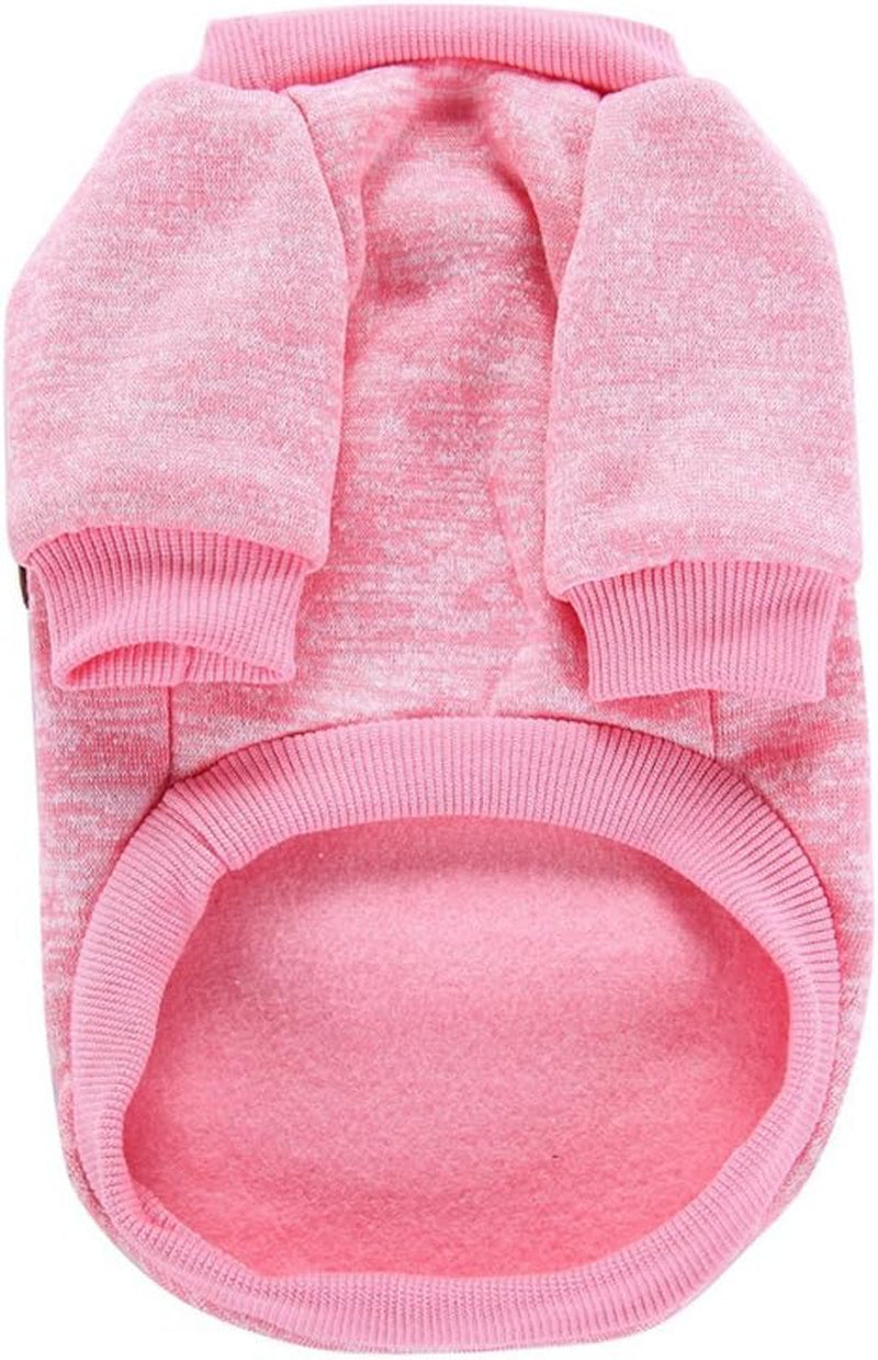 Pet Dog Clothes Soft Thickening Warm Shirt Winter Puppy Sweater for Dogs (Pink, S)